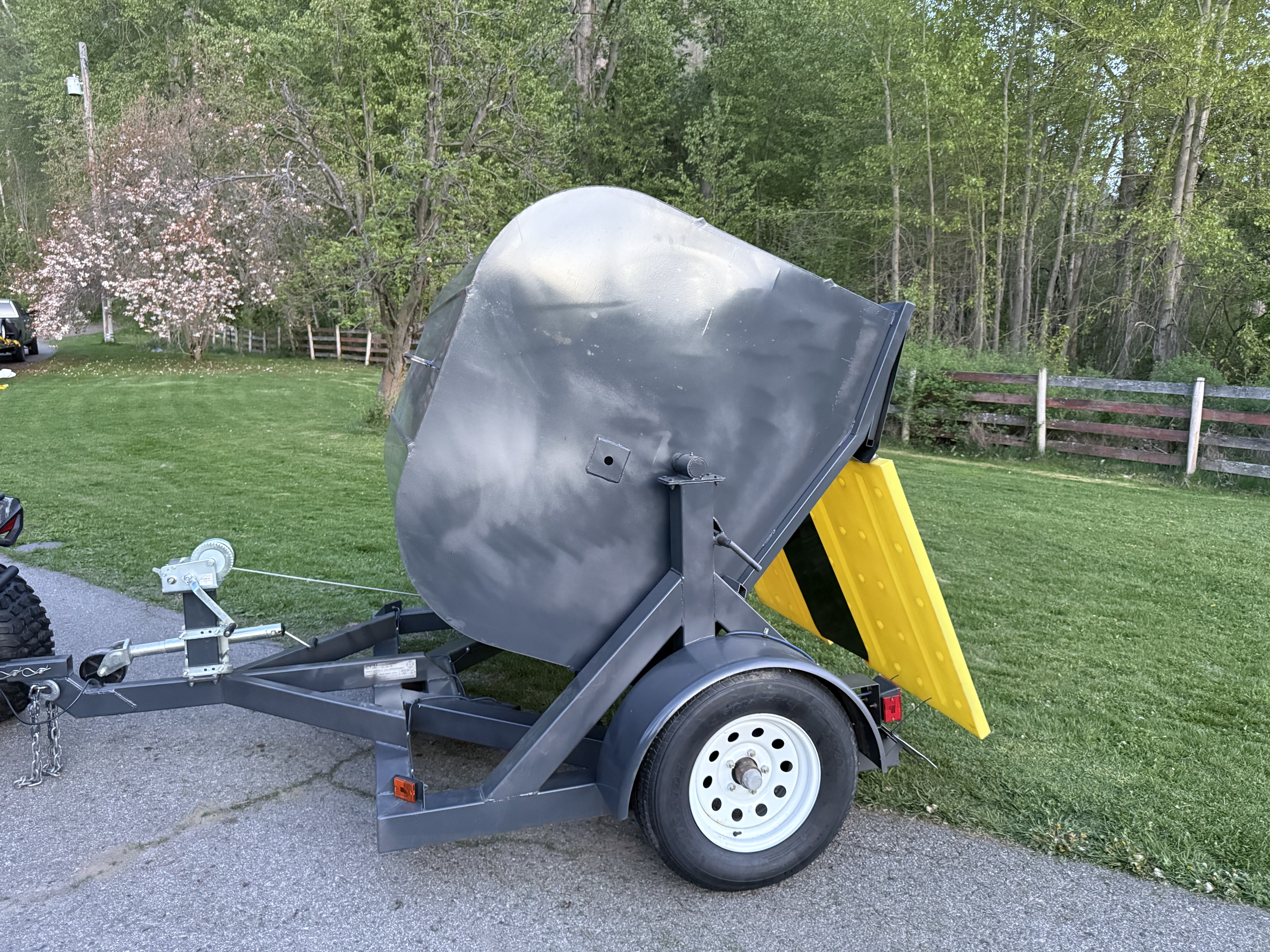 Kootenay Bins — rental bin ready on driveway